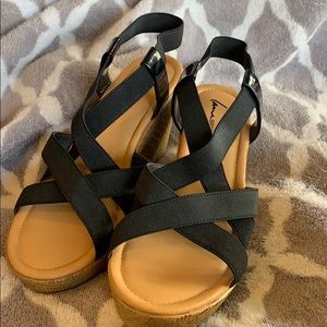 Excellent condition strappy wedges